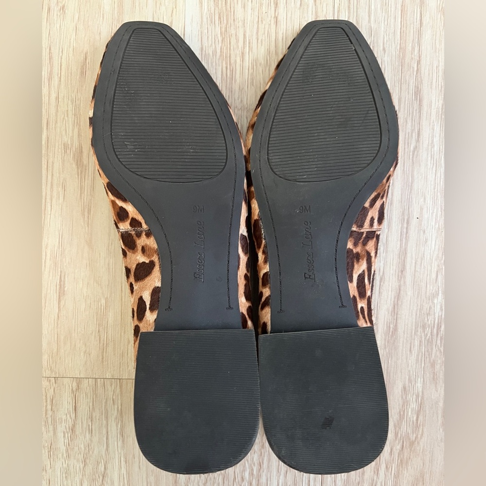 Essex Lane Leopard-Print Pointed Toe Flats - Brown & Black - Picture 4 of 4